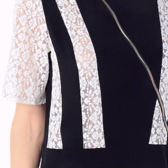 Stella McCartney dress with Lace panels black and white size 10 - Picture 8 of 16